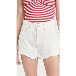 MOUSSY Montclair High Rise Shorts White Distressed 540FSC11-2580 Size 29 NEW NWT